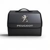 Car Trunk Leather Storage Box Foldable Auto Organizer Bag For Peugeot 107 408 4008 308 3008 5008 508 2008 208 301 106 205 407