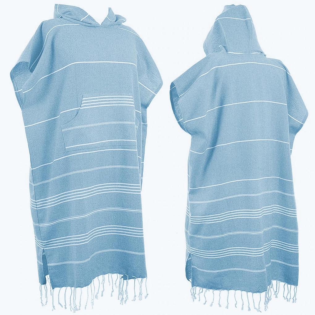 Wearable Turkish Beach Towel Sandproof Cotton Large Surf Poncho Robe Hooded Wetsuit Changing Towel Quick Dry for Beach Travel