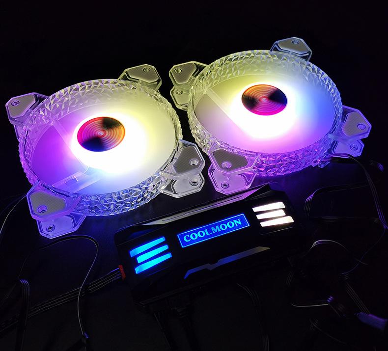 5V 3-pin ARGB Sync Fan Controller with PWM Temperature Control & Wireless Remote