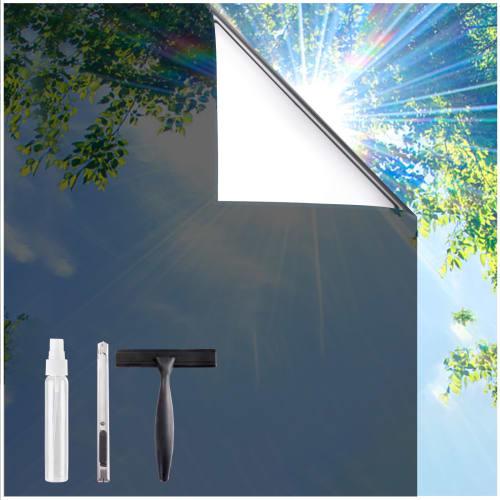 Coavas Blackout Film, Window Glass Privacy Film, Magic Mirror, Insulation Film, Window Privacy Film, UV Protection, Light Blocking, Insulation, Sun Pr
