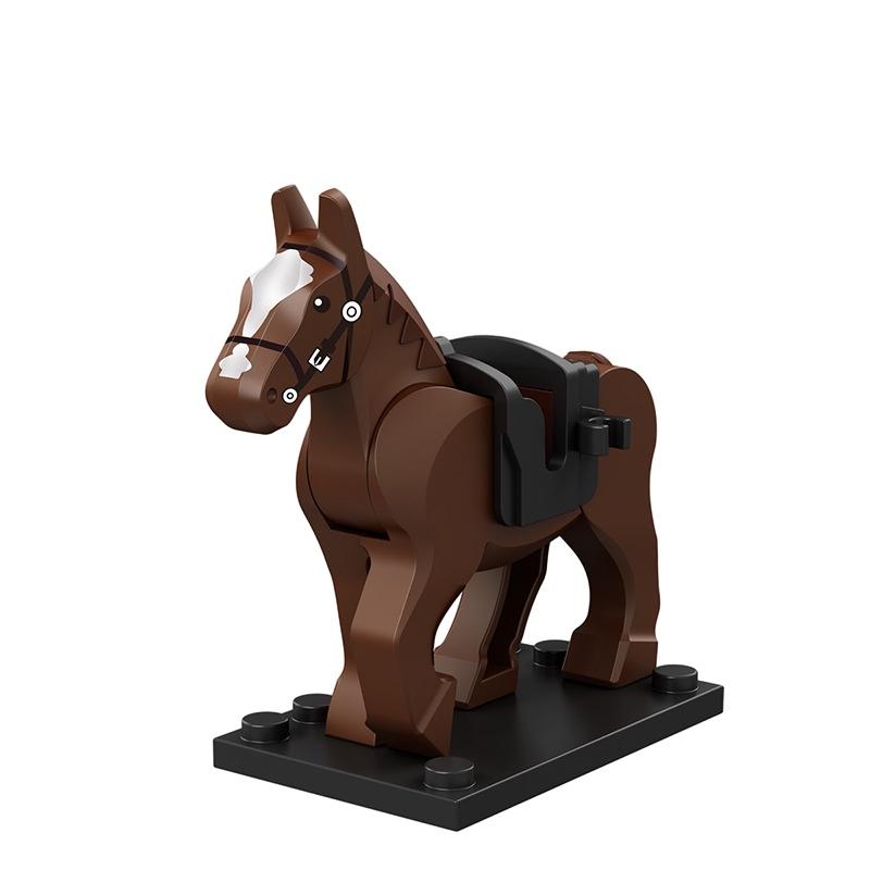 Horse Figure War Minifigures Building Block Model Desktop Decor Children Gift