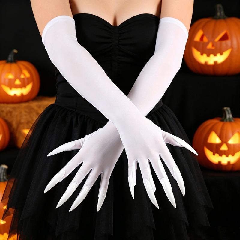 Long Ghost Claw Gloves White Black Green Long Nail Demon Gloves Halloween Party Cosplay Clothing Accessories Props Witch Gloves 6