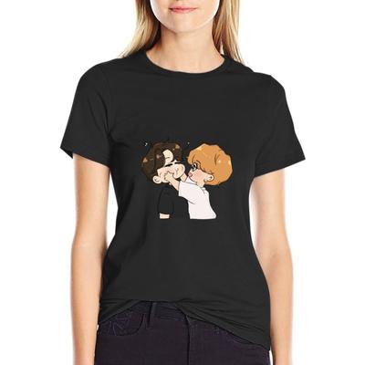 Taekook T-shirt Γυναικεία Πουκάμισα Γραφικά Μπλουζάκια Κοντομάνικο Μπλουζάκι Φόρεμα για Γυναίκες Μακρύ