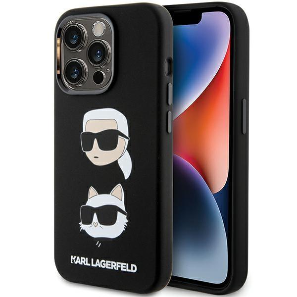 Karl Lagerfeld KLHCP15XSDHKCNK iPhone 15 Pro Max 6.7" Black/black Silicone Karl&Choupette Head