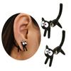 Kitten Animal Insert Earrings for Women Designer Statement Funny Novel Unique Earring Girls Cute Unusual Ear Studs