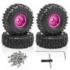 Remote Control Model Rubber Car Supplies Beadlock Wheel Mud Terrain Tires Set Wheel Tires Detachable Fine Car Parts
