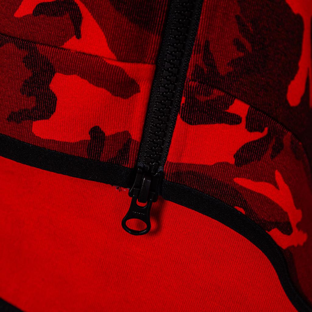 Nike Comfortable Fashionable Hooded Jacket With All Over Print Men Jackets Crimson 678951-677