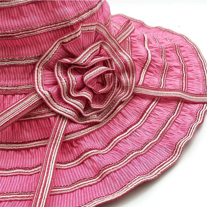 Summer Hat Women's New Style Sun Protection Sun Shading Beach Trip Foldable UV Resistant Women's Cool Hat Big Brim