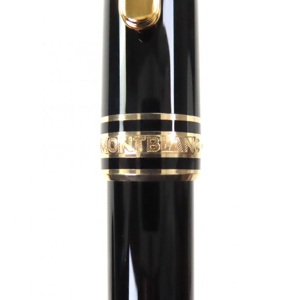 Great MONTBLANC Fountain Pen Meisterstück Classic White Star Black 14K Mens Used
