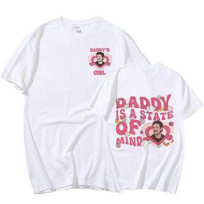 Camiseta Pedro Pascal Daddy Is A State of Mind Actor de Cine y TV Camiseta Moda Femenina Casual Manga Corta Camisetas Streetwear