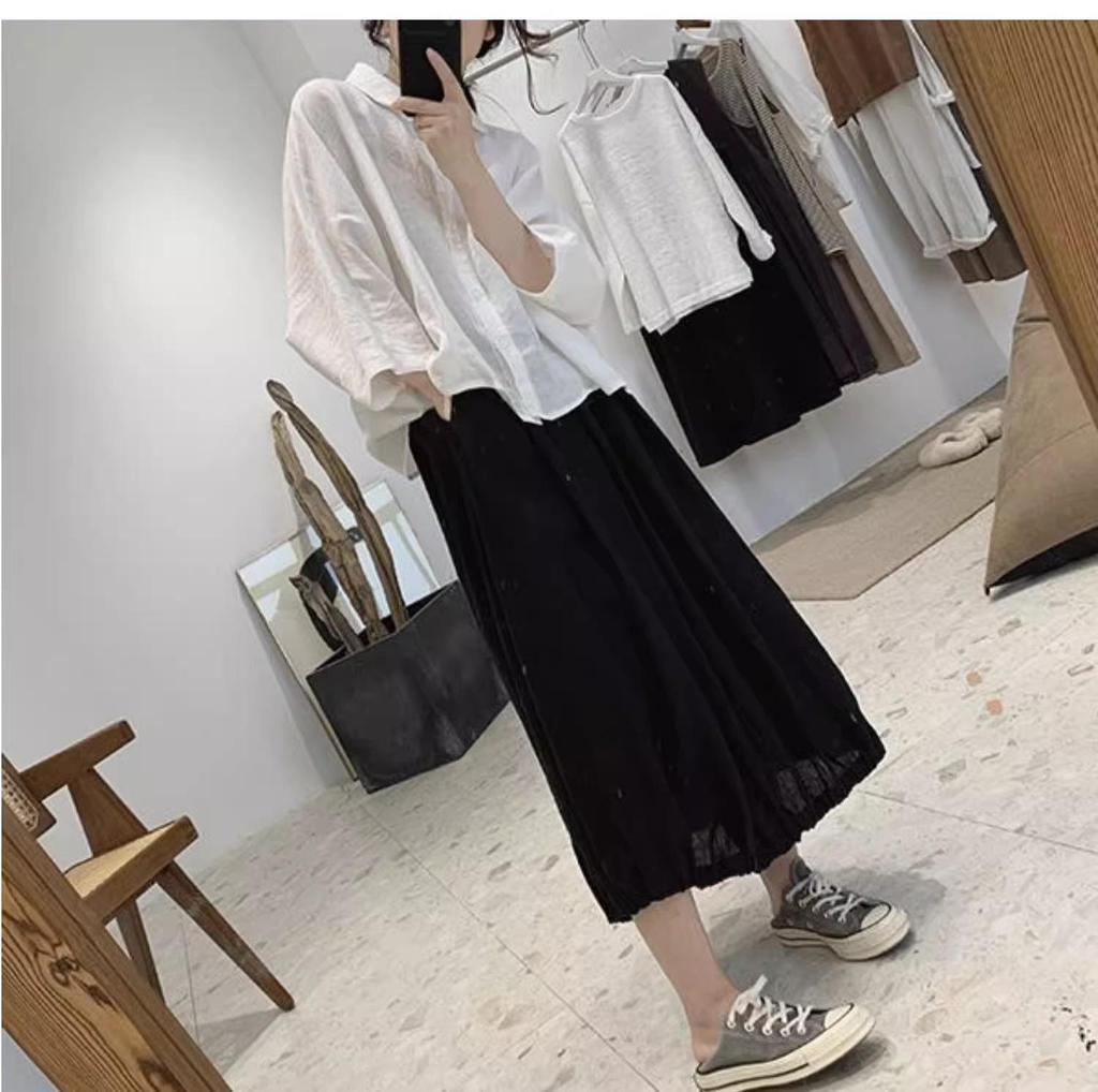 Women's Retro Cotton Linen Shirt - Loose, Slimming Five-Point Sleeve Summer Top (2026 Design)