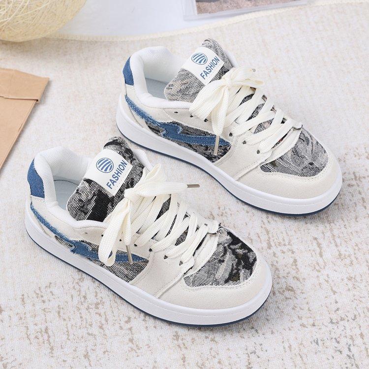 Korean Version of Niche Board Shoes Women's Autumn New Versatile College Style Sports Shoes Casual Color Matching Couple Bread Shoes