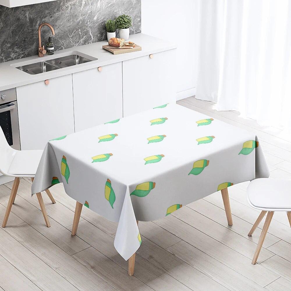 Cartoon Tablecloth Home Decor Stain Resistant Waterproof Table Decoration Rectangular Kitchen Fireplace Countertop