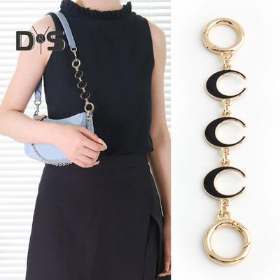 Extension Chain DIY Shoulder Bag Strap Replacement Extended Chain Hollow Moon Shape Polished Lightweight Purse Wallet Strap Extender