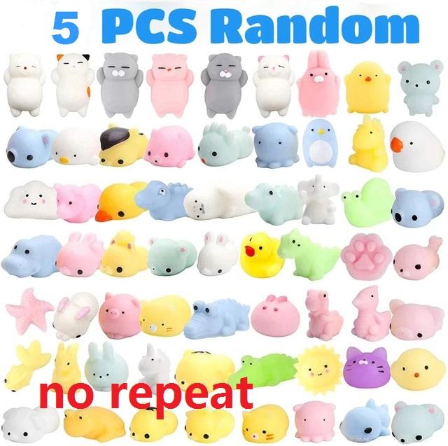 50-5PCS Kawaii Squishies Mochi Anima Squishy Hračky pro děti Antistresový míček Squeeze Party Favorities Hračky pro úlevu od stresu k narozeninám