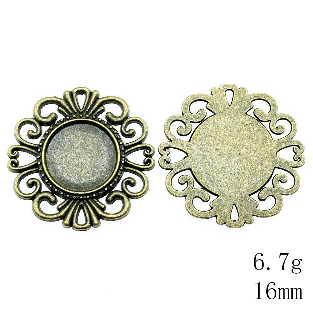 Back To School Jewelry And Accessories Fit Round 16mm Glass Cabochon Base Setting Tray Accessories Parts Items Accessories Accessories