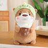 Soft Material Otter Plush Toy Headgear design Cartoon Animal Toy Kawaii Otter Toy  Birthday Gift