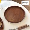 Wooden Retro Cake Stand & Tea Tray - Round Dessert & Storage Plate for Home or Cafe