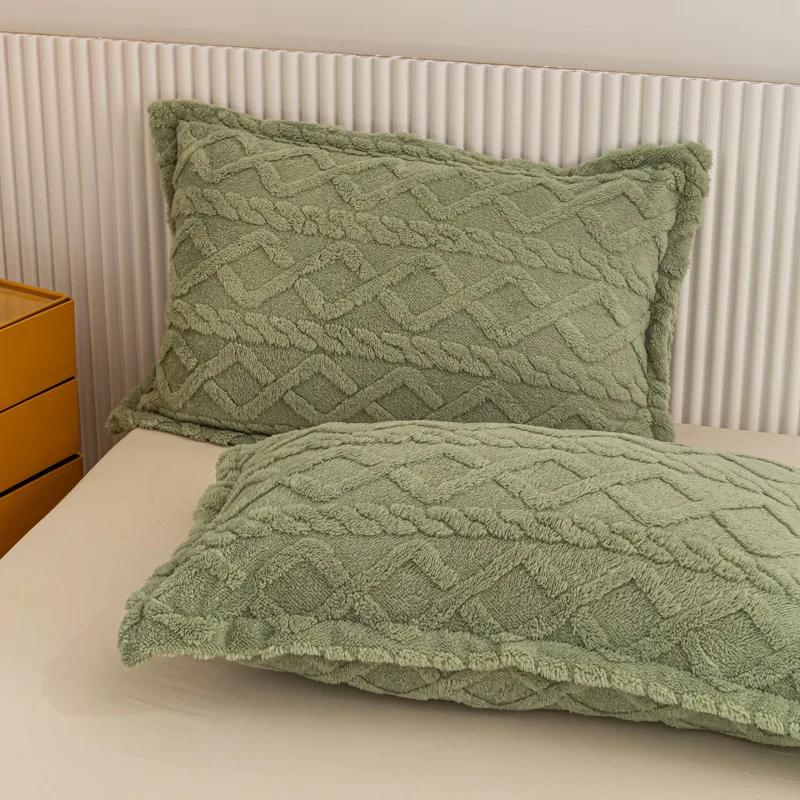 2 Pcs Winter Soft Warm Thicken Pillowcases Butterfly Jacquard Velvet Pillows Cases 48x74cm Sofa Home Decor Cushion Cover