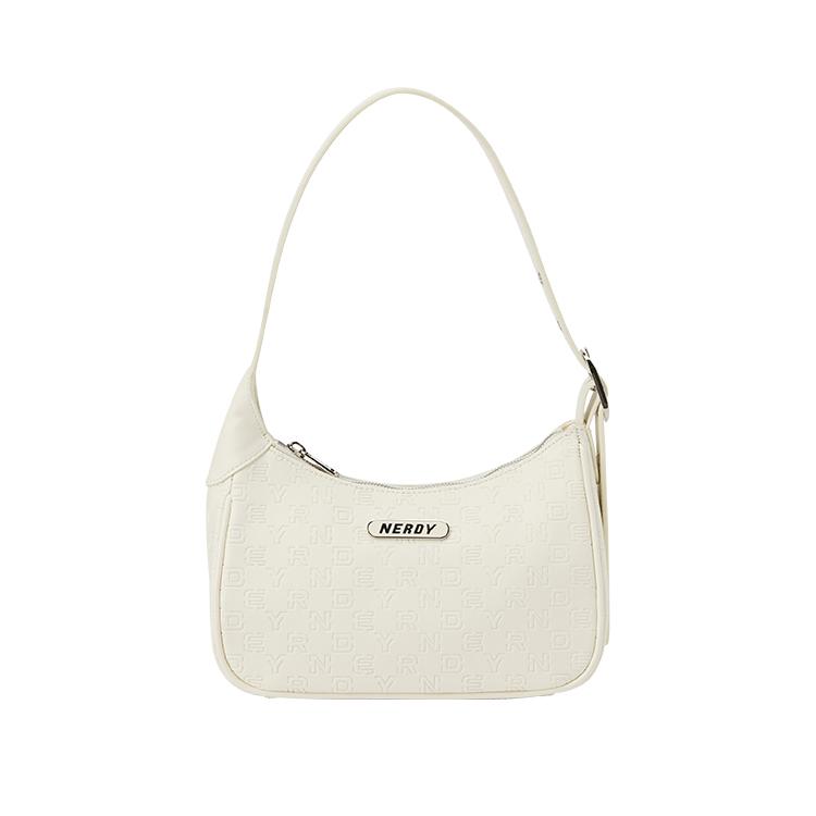 New NERDY Elastane Crescent Bag Shoulder Bag Regular Women's Black & Cream & Blue PNES23AA20