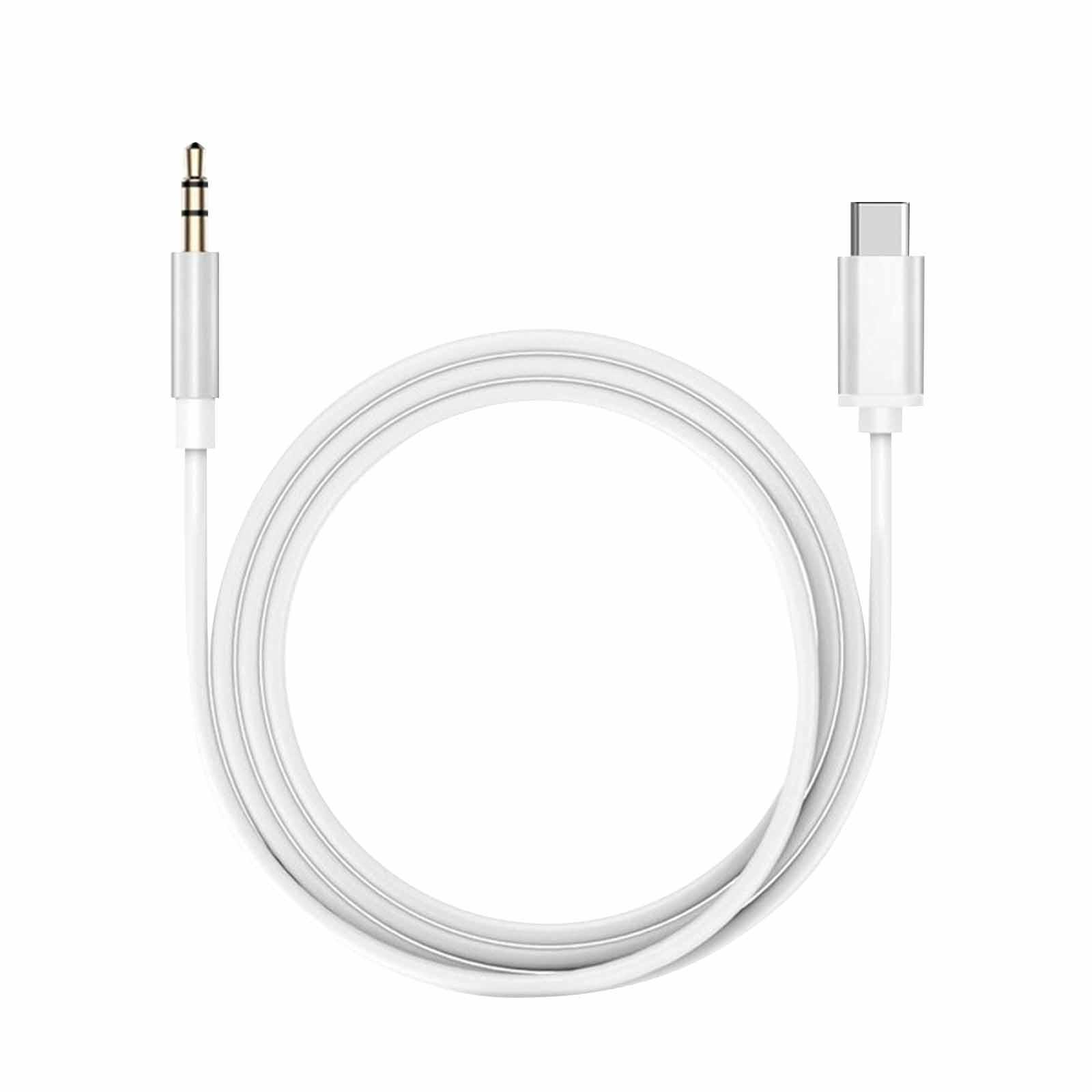 

(SU)Кабель AUx типа C Аудиокабель типа C — 3,5 мм Автомобильный цифровой аудиокабель типа C белый