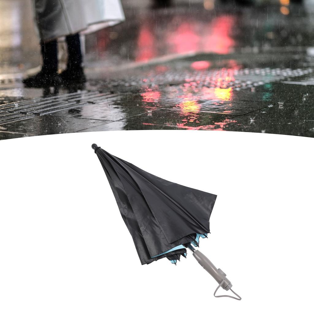 Umbrella with Built In Fan and Mist Spray 190T Fiberglass 8 Ribs Rechargeable Handle Sun Umbrella for Cooling Beach Sports