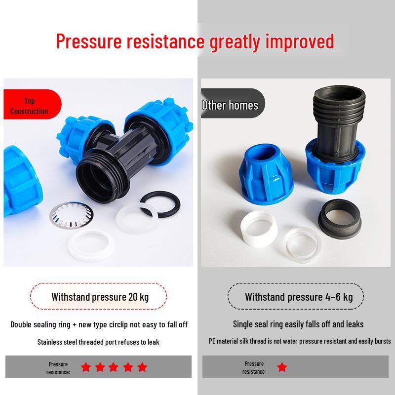 PE Quick Connect Water Pipe Fittings: 4-Point, 6-Point, 25mm Direct Tap Union