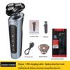 9D Vysoce výkonný elektrický holicí strojek, USB nabíjení do auta, Plně omyvatelný pánský holicí strojek