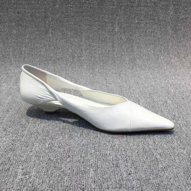 Fashion Ladies Shoes 2025 Slip On Women's Sandals Fashion Office & Career Sandals Women Pointed Toe Low Heel Hollow Shoes Women Zapatos