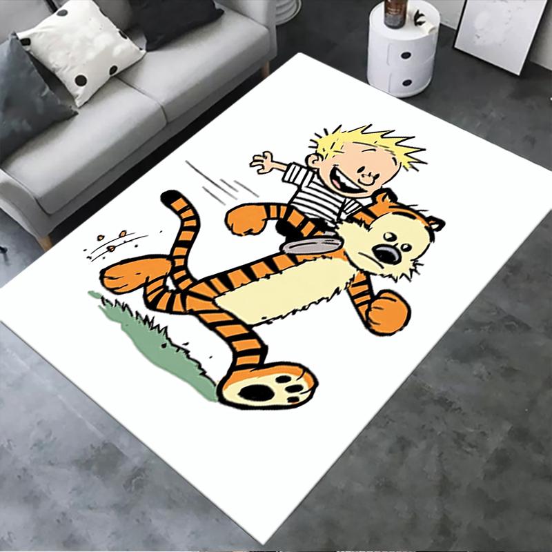 2025 New Calvin and Hobbes Carpet Rug for Living Room Bedroom Home Sofa Decoration,Kids play Non-slip Floor Mat