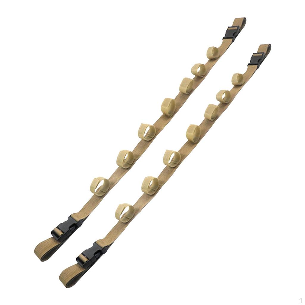 2 Delar 7 Spön Kapacitet Bil Fiskespöhållare Remmar Bälte Spö Takräcke