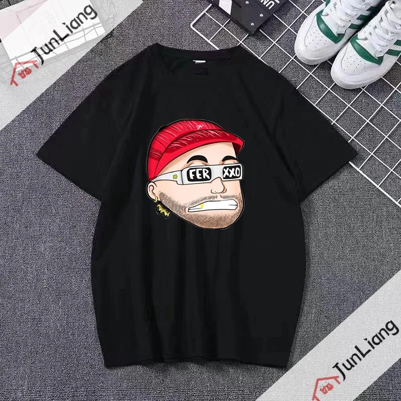 Ferxxo Breathable Tshirt Rapper Feid Printed Tshirts Summer Short Sleeve Tee Hip Hop Unisex Women Streetwear Tshirt
