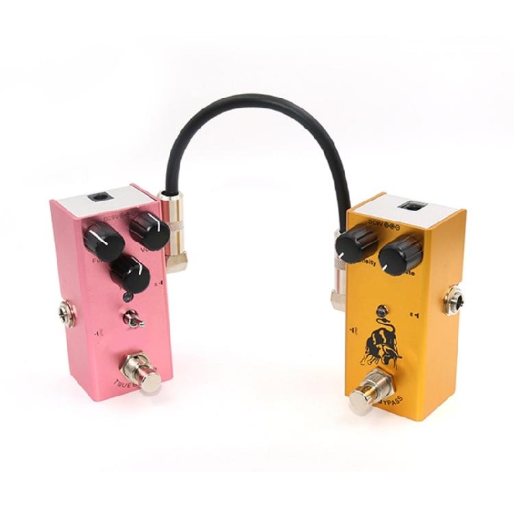 Guitar Effects Cable for Pedalboard Connection and Noise Reduction 6.35mm Guitar Patches Cable Right or Straight Angle