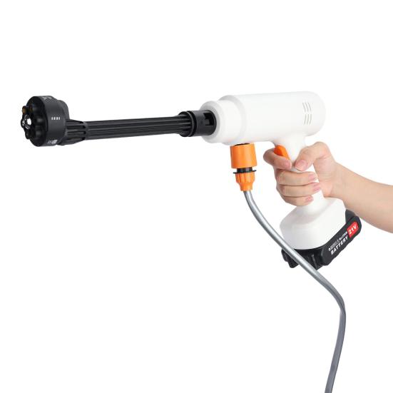 Electric Pressure Washer, 180W Portable Auto Cordless Electric Power Washer with 6-in-1 and Adjustable Nozzle 2 Batteries 1 Charger