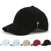 Unisex Simple Cross Embroidery Baseball Caps Spring And Autumn Outdoor Adjustable Casual Hats Sunscreen Hat