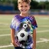 Jungen 3D Fußball T-Shirt für Alter 3-12 - Freizeit Sportbekleidung mit Lebendigen Grafiken