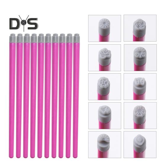 30Pcs Nail Art Stamp Pen Set Precise Stamping Pen for DIY Nail Art Tools Flower Nail Stamp Pen with Different Patterns Nail Graffiti Click Tool