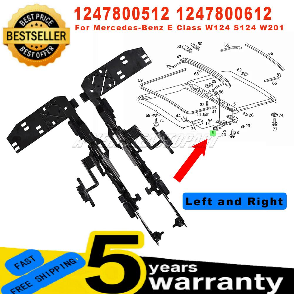 New 1247800512 1247800612 For Mercedes-Benz W124 W201 Sunroof Foot Lifting Angle Mechanism Linkage Bracket Kits Car Accessories