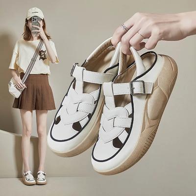 Women's Sports Shoes 2024 Summer Breathable Light Flat Women's Sandals Roman Closed Toe Wedge Platform Ladies Casual Sandals