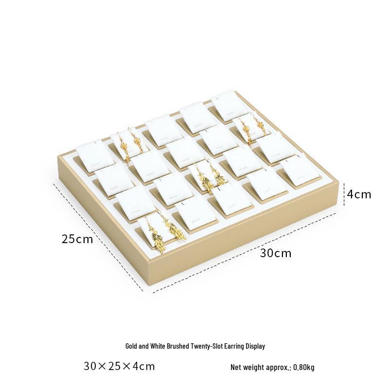 Ya Yu Jin Bai Jewelry Display Tray for Bracelets, Ear Studs, Necklaces - Silver & Gold