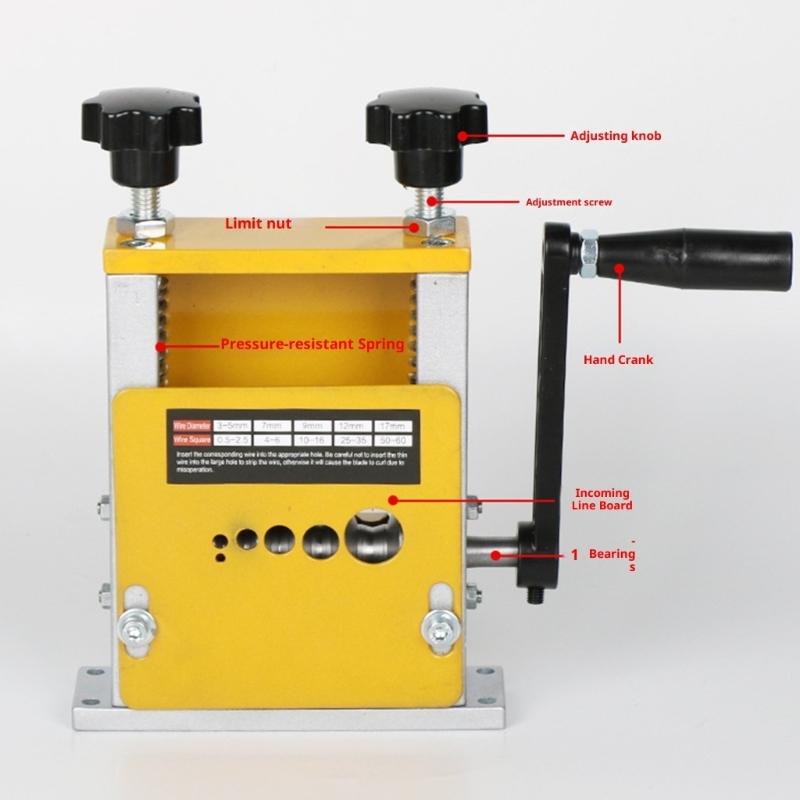Double Mode Wire Stripper Automatic and Manual for Efficient Cable Stripping 6 Hole for 3-5mm/7mm/9mm/12mm/17mm Wire