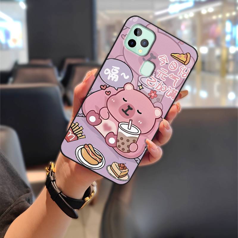 Anti-knock Cartoon Phone Case For Oukitel C22 Protective Soft Case Cute Silicone Full Wrap Couple Back Cover Waterproof