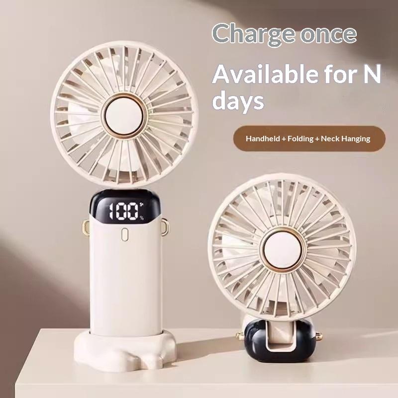 Usb Rechargeable Portable Handheld Fan – Cute Plastic Design, Dual Use (Handheld/Stand), Summer Cooling Fan For Kids & Adults