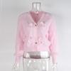 Women's Solid Color Bow Knit Cardigan - Autumn/Winter Sweater