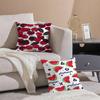 Full Print Pattern of Fruits Pillow Case Comfort Sofa Bed Silky Elegant Invisible Zipper Decorative Cushion Cover