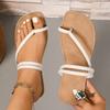 Fashion Plus Size 2025 New Summer Open Toe Women’s Slippers Hot Sale Low Heel Thong Sandals for Outdoor Daily Casual Beach Slippers