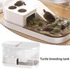 Plastic Aquarium Turtle Tank Kit with Basking Ramp Turtle Terrarium for Crabs Fishes Amphibians Reptiles Small Fish Tank