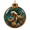 3D Crystal Ball Ornament Transparent Hanging Decor Christmas Tree Decoration Ocean Theme Holiday Pendant