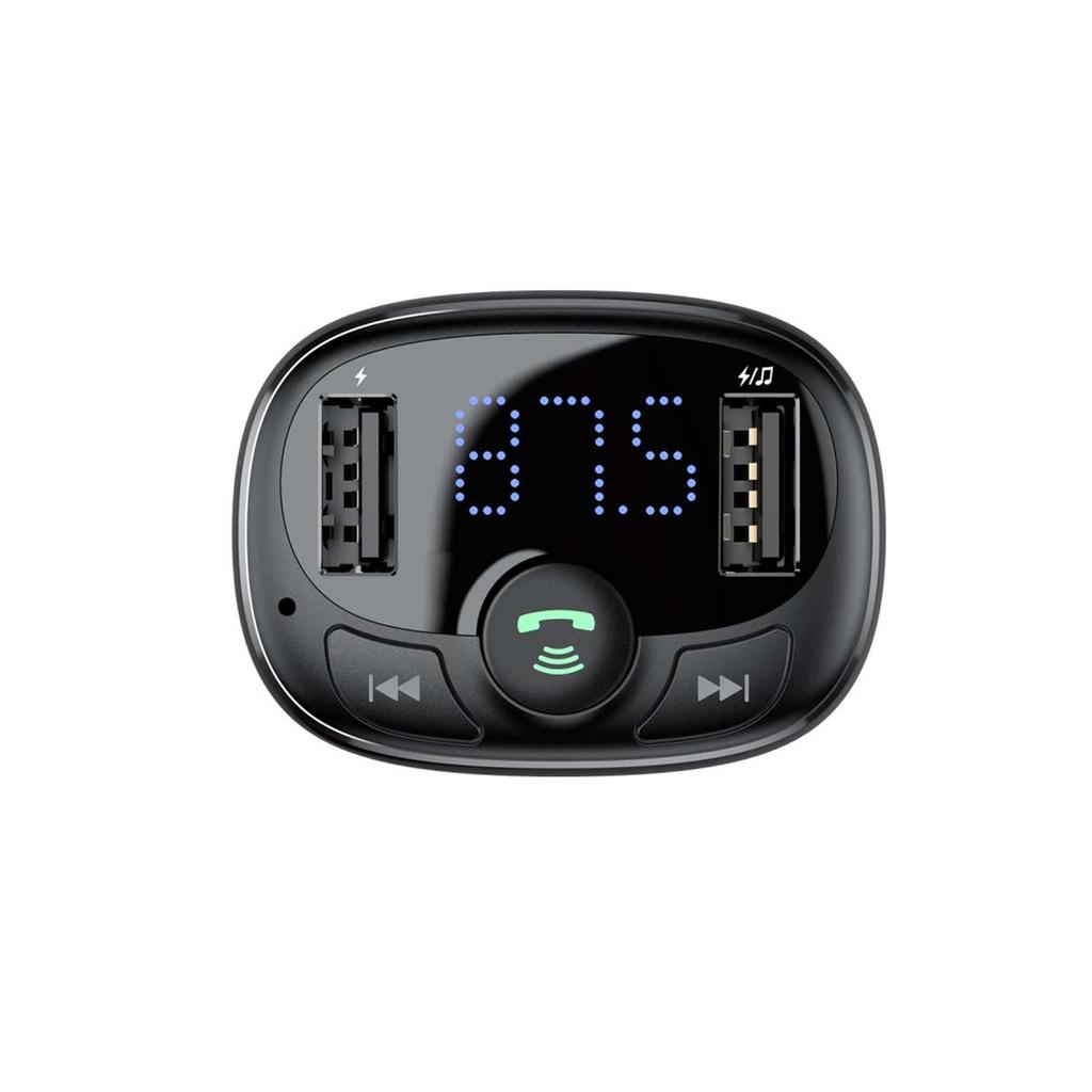 Baseus T-Typed S-09A FM Transmitter Bluetooth 2Xusb Microsd (Black)