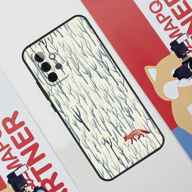 Winter Fox Foxes Case For Samsung Galaxy A53 A16 A26 A36 A56 A55 A35 A15 A52 A32 A12 A33 A13 A14 A34 A54 A17